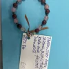 Tibetan Silver Toggle Clasp Sesame Jasper, Rose Jade and Faceted Grey