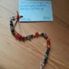 Tibetan Silver Toggle Clasp Bracelet with Faceted Grey Hematite and Re