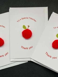 To a special teacher - Pom Pom greeting card