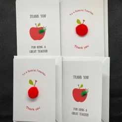 To a special teacher - Pom Pom greeting card
