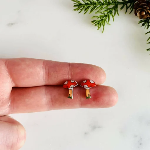 Toadstool/Mushroom Stud Earrings
