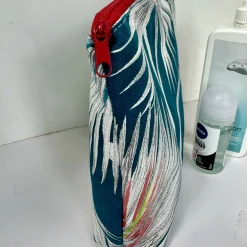 Toiletry Bag - Teal Tropical Leaves