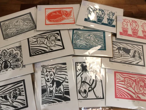 Unframed limited edition lino prints - 2 - Assorted
