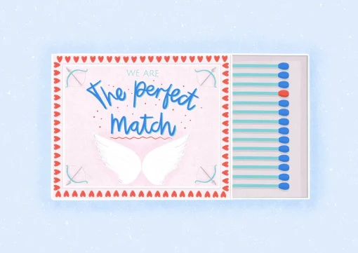 We Are The Perfect Match - Valentines/Anniversary Card
