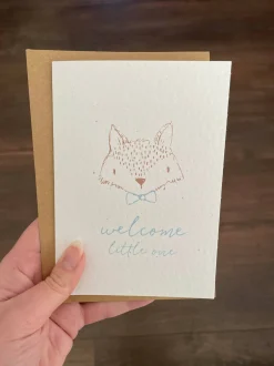 Welcome Little One Fox Card