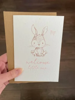 Welcome Little One Rabbit Card
