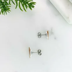 White Duck Stud Earrings