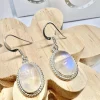 White moonstone drop earrings