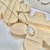 White moonstone oval necklace