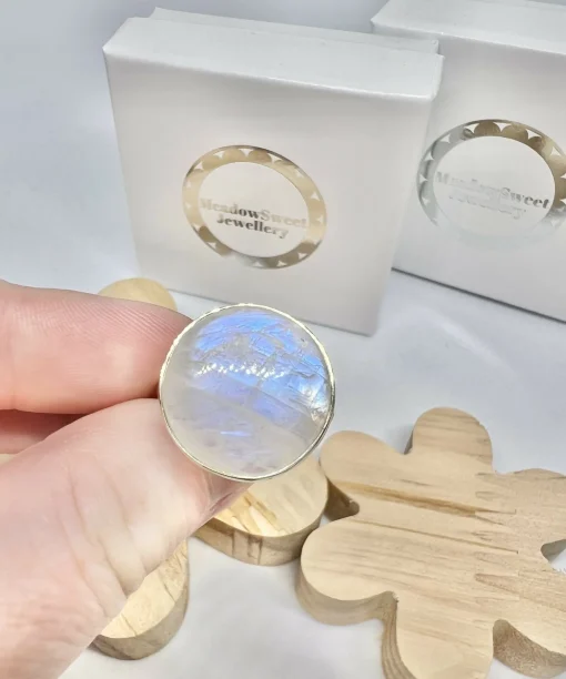 White moonstone ring size S 1/2