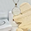 White Moonstone Round Necklace