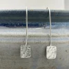 Wide Rectangle drop earrings