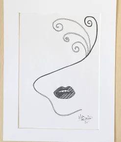 Woman with Diamante Lips