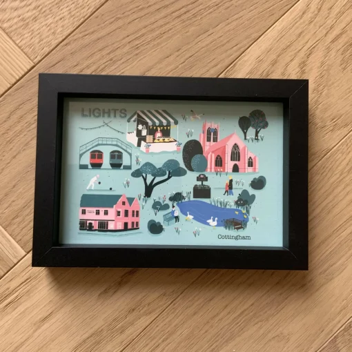6 x 4” Framed ‘Cottingham’ Art Print (no mount)