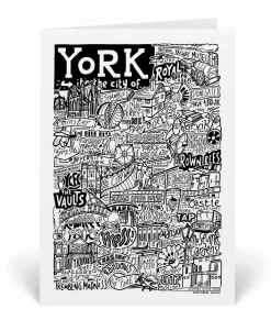 York Landmarks Greeting | Hand-Drawn Lyric | Art & Soul