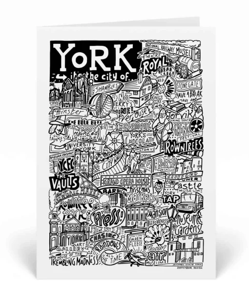 York Landmarks Greeting | Hand-Drawn Lyric | Art & Soul