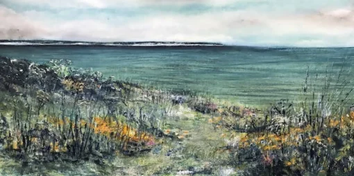 YORKSHIRE COAST - ACROSS THE WATER TO FLAMBOROUGH - CARD