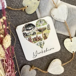 Yorkshire Heart Coaster