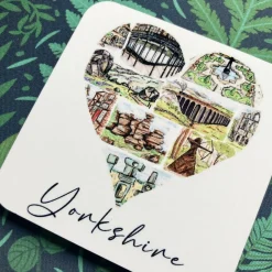 Yorkshire Heart Coaster