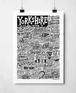 Yorkshire Landmarks Print | Local Heritage | Art & Soul