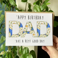 Yorkshire Rose Dad Greetings Card