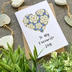 Yorkshire Rose Lass Valentine's Day Card