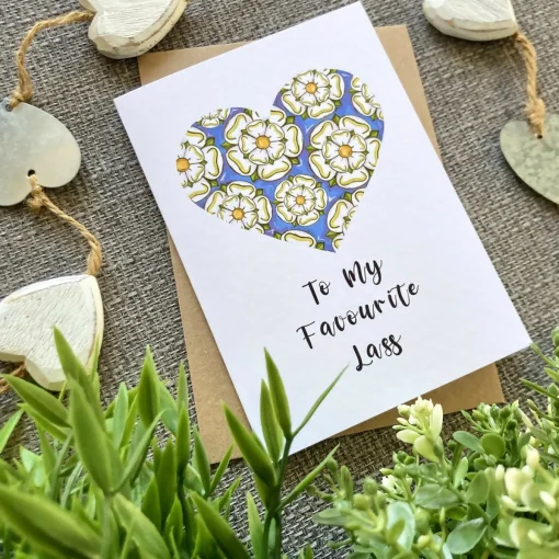 Yorkshire Rose Lass Valentine's Day Card
