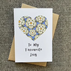 Yorkshire Rose Lass Valentine's Day Card