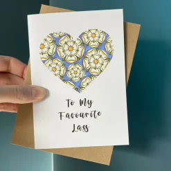 Yorkshire Rose Lass Valentine's Day Card