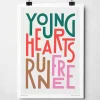 Young Hearts Print | Iconic Song Lyric Art | Art & Soul