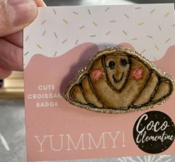 Yummy! Cute Croissant Badge