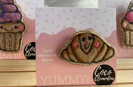Yummy! Cute Croissant Badge